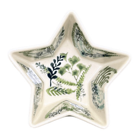 Bowl, Star-Shaped, Small, Manufaktura (M046) in "Scattered Ferns" by Maufaktura | M046S-GZ39