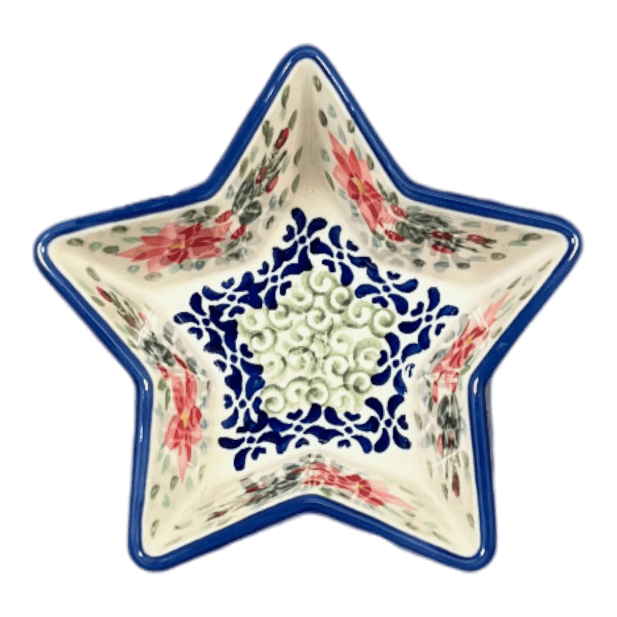 Bowl, Star-Shaped, Small, Manufaktura (M046) in "Pink Poinsettia" by Maufaktura | M046S-PS14