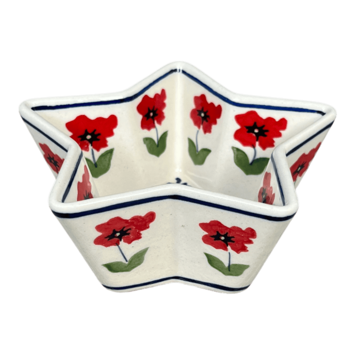 Bowl, Star-Shaped, Small, Manufaktura (M046) in "Poppy Garden" by Maufaktura | M046T-EJ01