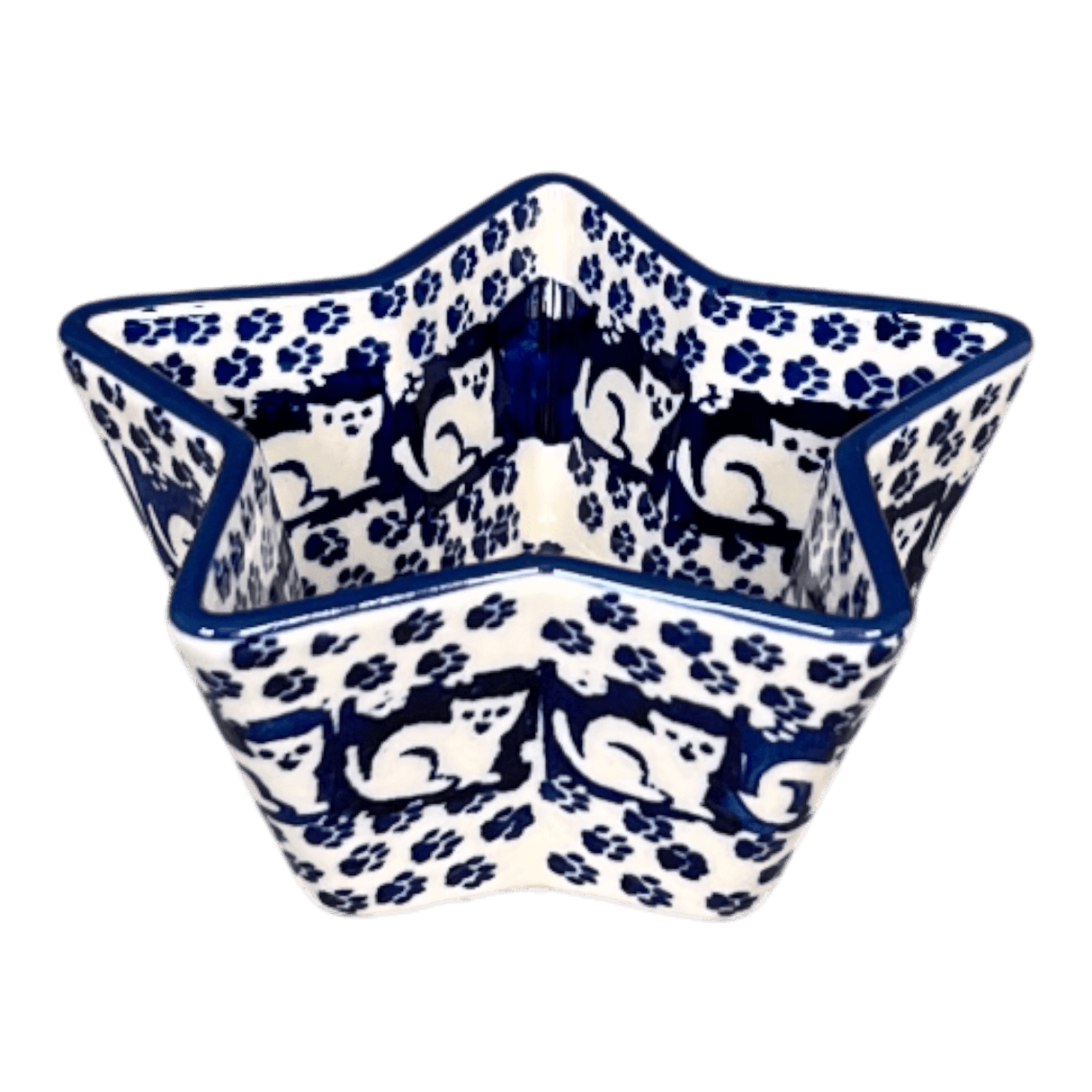 Bowl, Star-Shaped, Small, Manufaktura (M046) in "Kitty Cat Path" by Maufaktura | M046T-KOT6