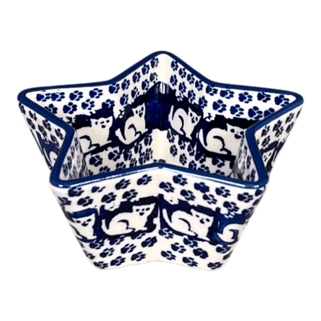 Bowl, Star-Shaped, Small, Manufaktura (M046) in "Kitty Cat Path" by Maufaktura | M046T-KOT6