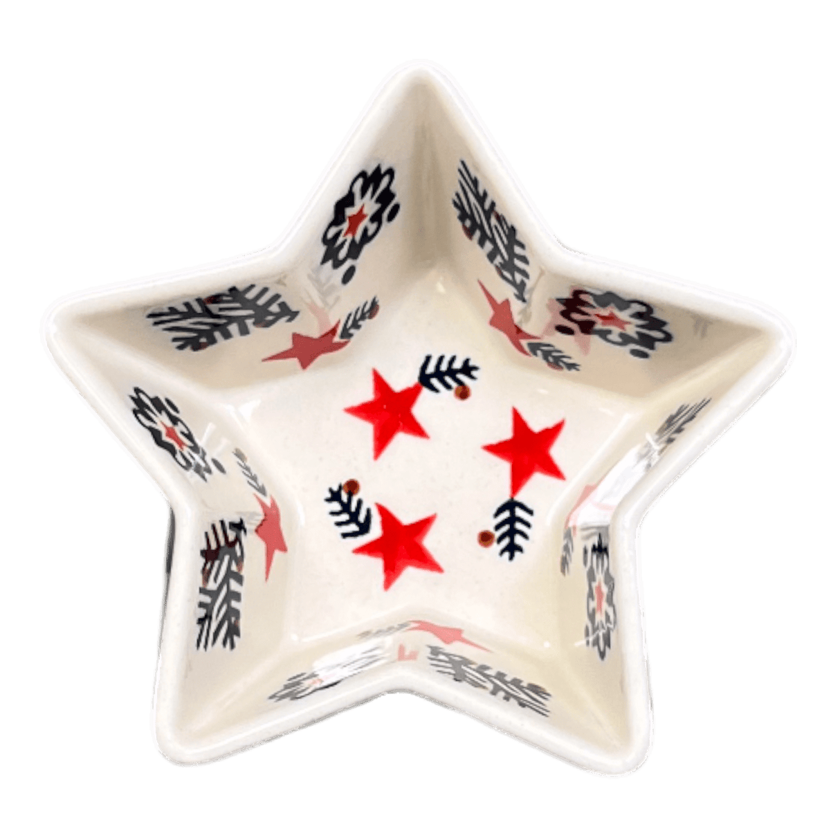 Bowl, Star-Shaped, Small, Manufaktura (M046) in "Evergreen Stars" by Maufaktura | M046T-PZGG