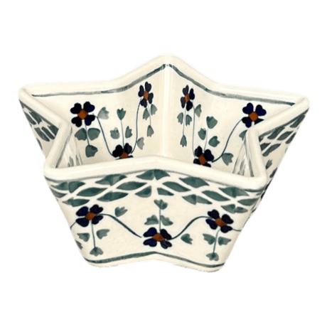 Bowl, Star-Shaped, Small, Manufaktura (M046) in "Woven Pansies" by Maufaktura | M046T-RV