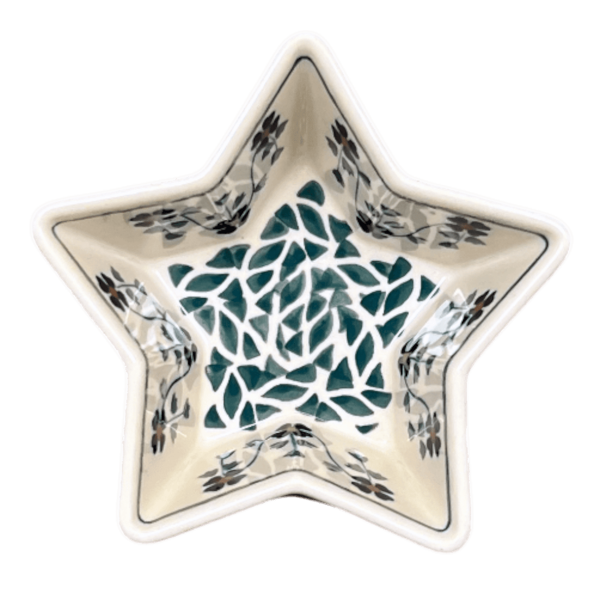 Bowl, Star-Shaped, Small, Manufaktura (M046) in "Woven Pansies" by Maufaktura | M046T-RV