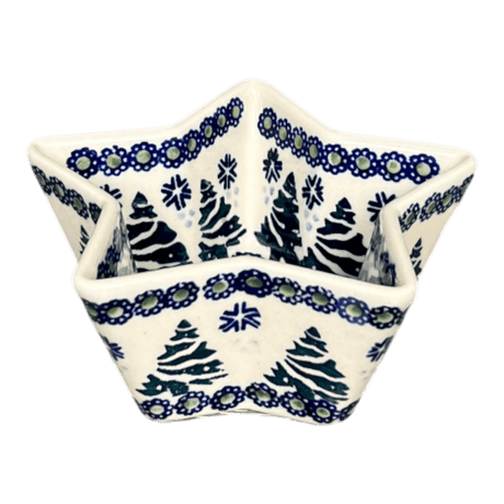 Bowl, Star-Shaped, Small, Manufaktura (M046) in "Snowy Pines" by Maufaktura | M046T-U22