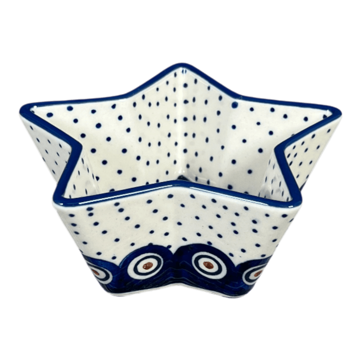 Bowl, Star-Shaped, Small, Manufaktura (M046) in "Peacock Dot" by Maufaktura | M046U-54K