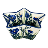 Bowl, Star-Shaped, Small, Manufaktura (M046) in "Bouncing Blue Blossoms" by Maufaktura | M046U-IM03