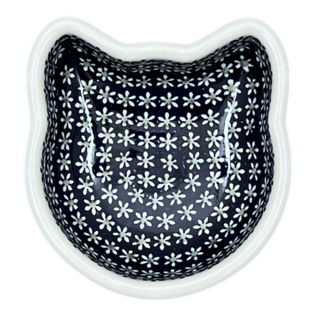 Bowl, Cat Bowl, 6.25" x 6" in "Forget Me Not" by Manufaktura | M047T-ASS