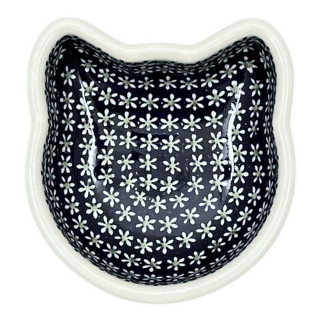 Bowl, Cat Bowl, 6.25" x 6" in "Forget Me Not" by Manufaktura | M047T-ASS