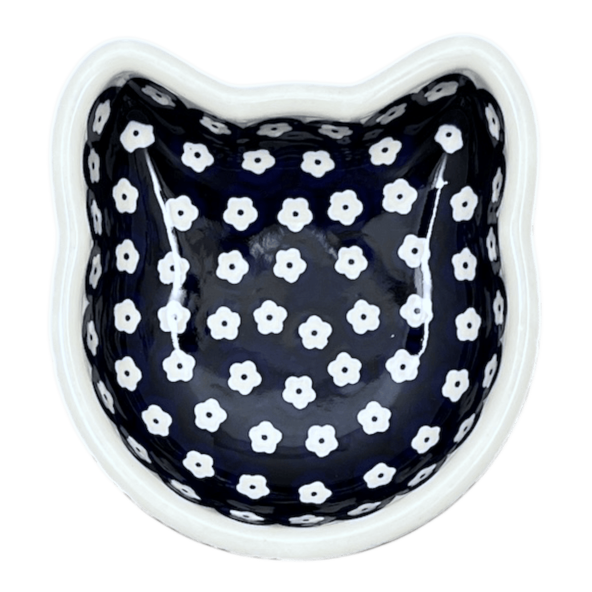 Bowl, Cat Bowl, 6.25" x 6" in "Floral Chain" by Manufaktura | M047T-EO37