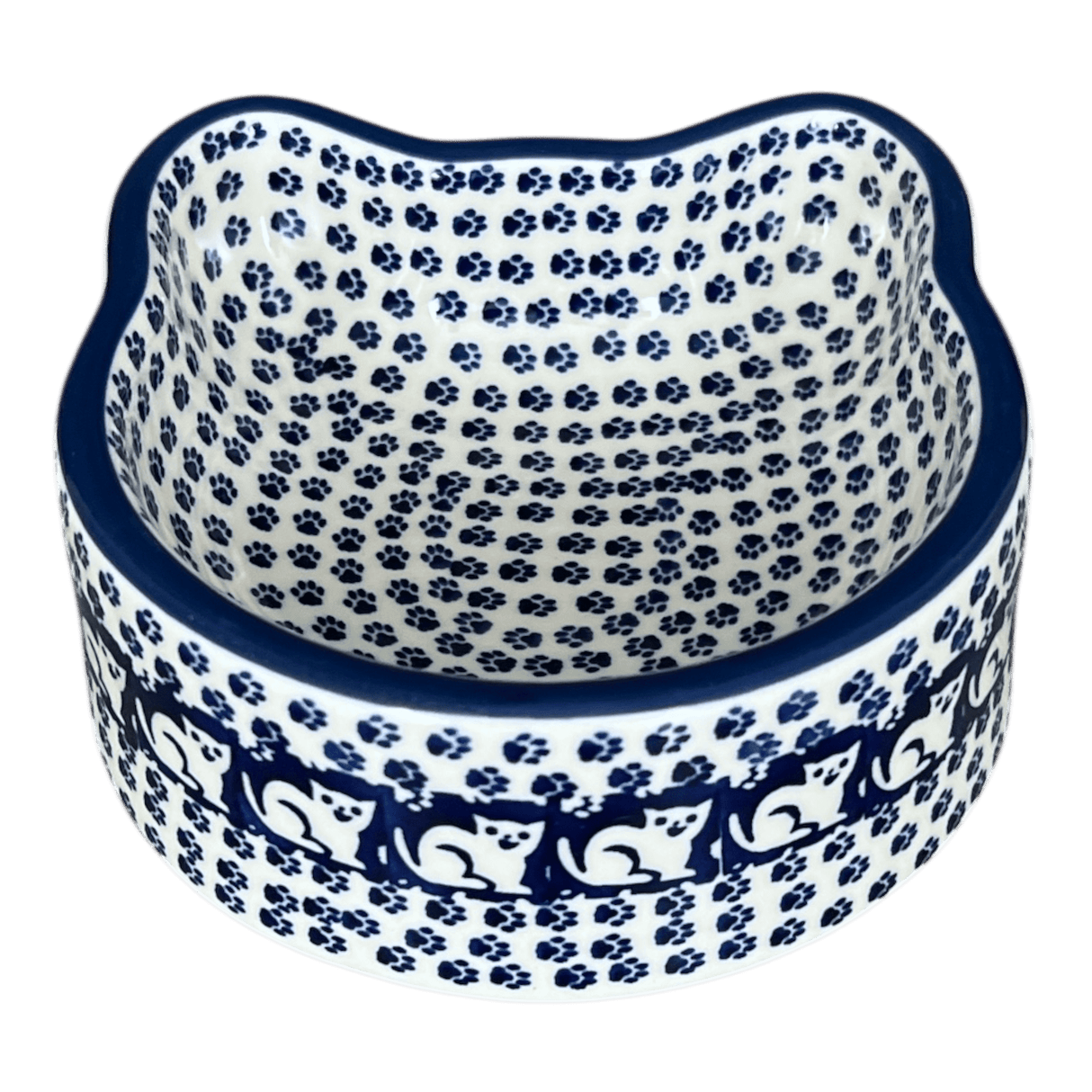 Bowl, Cat Bowl, 6.25" x 6" in "Kitty Cat Path" by Manufaktura | M047T-KOT6