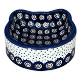 Bowl, Cat Bowl, 6.25" x 6" in "Peacock Dot" by Manufaktura | M047U-54K