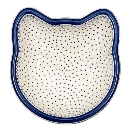 Bowl, Cat Bowl, 6.25" x 6" in "Misty Blue" by Manufaktura | M047U-61A