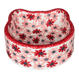 Bowl, Cat Bowl, 6.25" x 6" in "Scarlet Daisy" by Manufaktura | M047U-AS73