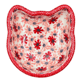 Bowl, Cat Bowl, 6.25" x 6" in "Scarlet Daisy" by Manufaktura | M047U-AS73