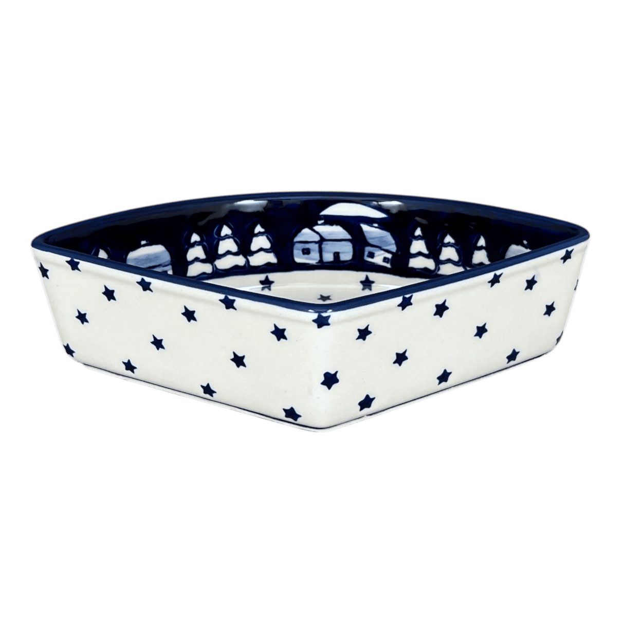 Bowl, Wedge-Shaped, 5" x 8.5" in "Winter's Eve" by Manufaktura | M048S-IBZ