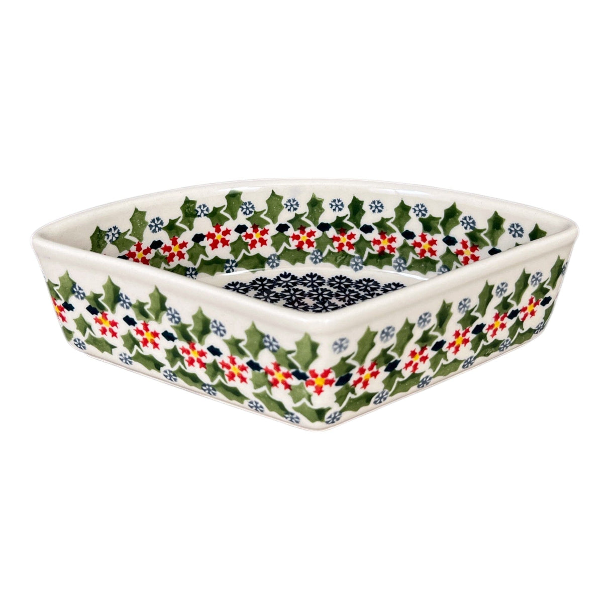 Bowl, Wedge-Shaped, 5" x 8.5" in "Holly In Bloom" by Manufaktura | M048T-IN13