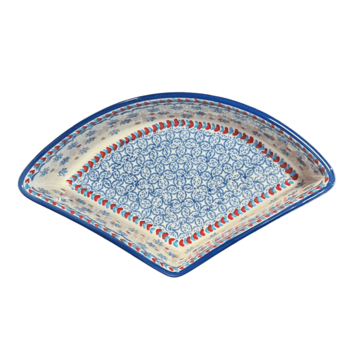 Bowl, Wedge-Shaped, 5" x 8.5" in "Snowflake Love" by Manufaktura | M048U-PS01