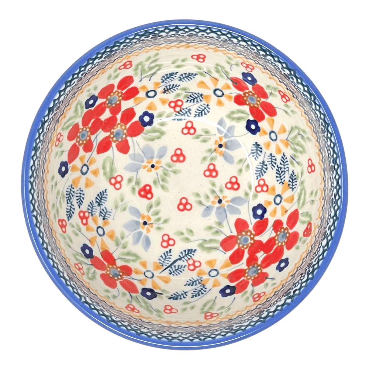 Bowl, Round, Tapered, 5.25" in "Ruby Bouquet" by Manufaktura | M052S-DPCS