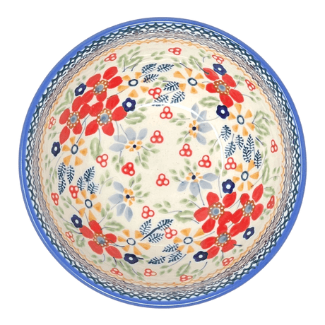 Bowl, Round, Tapered, 5.25" in "Ruby Bouquet" by Manufaktura | M052S-DPCS