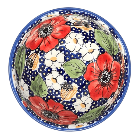 Bowl, Round, Tapered, 5.25" in "Poppies & Posies" by Manufaktura | M052S-IM02