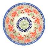 Bowl, Round, Tapered, 5.25" in "Pink Poinsettia" by Manufaktura | M052S-PS14