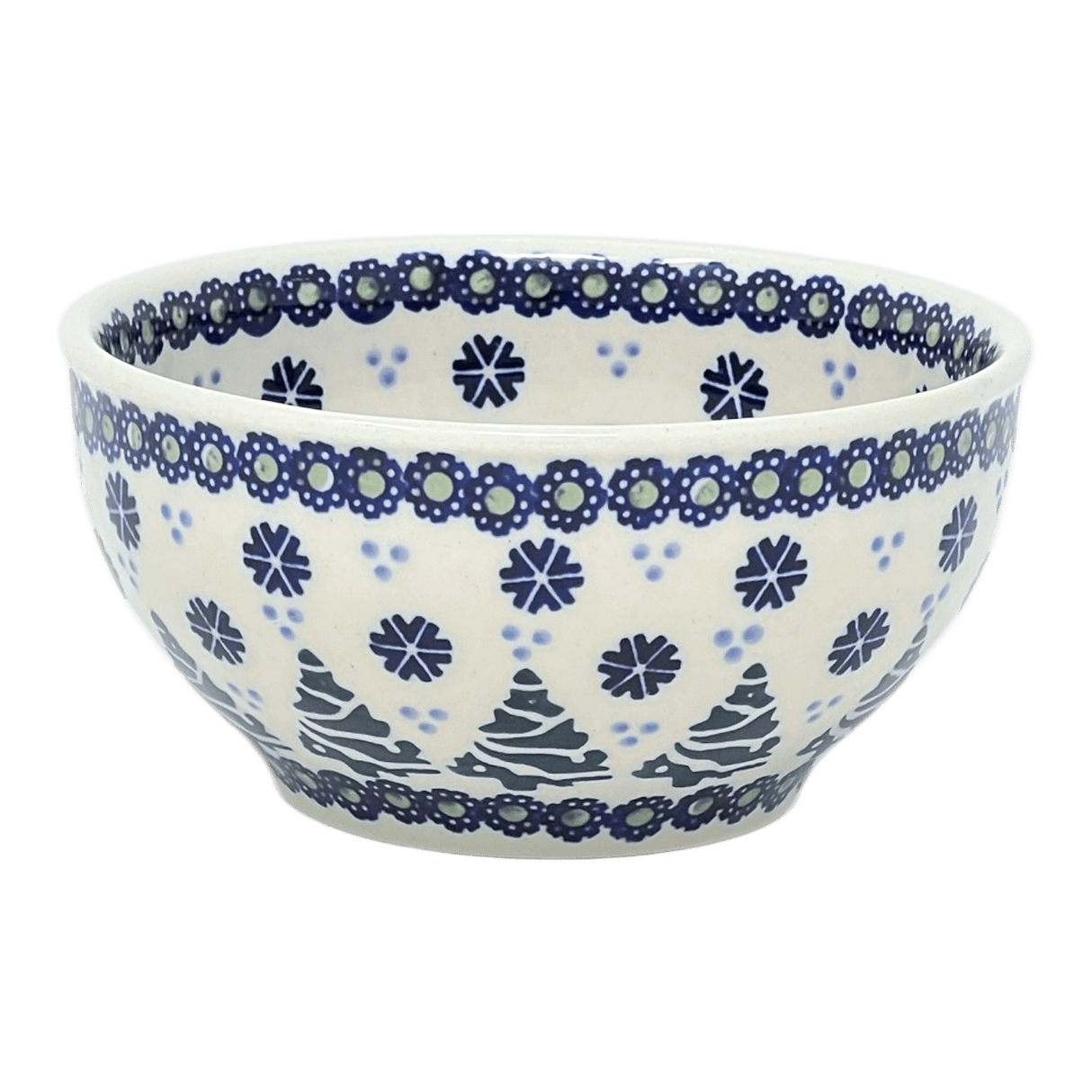 Bowl, Round, Tapered, 5.25" in "Snowy Pines" by Manufaktura | M052T-U22