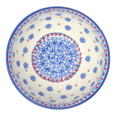 Bowl, Round, Tapered, 5.25" in "Snowflake Love" by Manufaktura | M052U-PS01