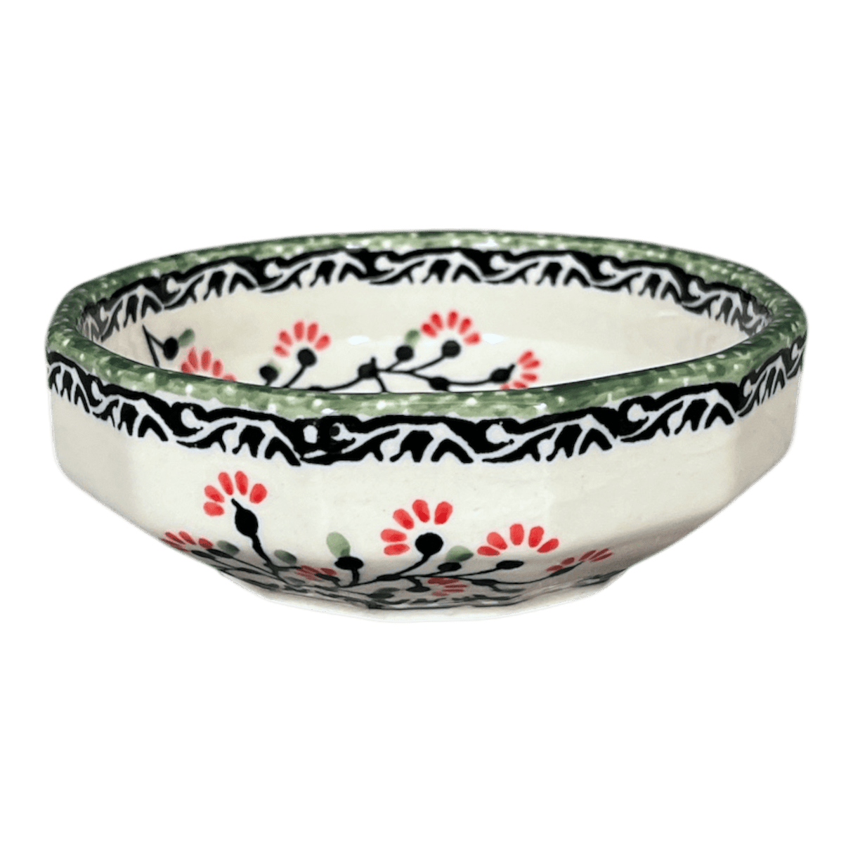 Bowl, Multiangular, 5" in "Cherry Blossoms" by Manufaktura | M058S-DPGJ