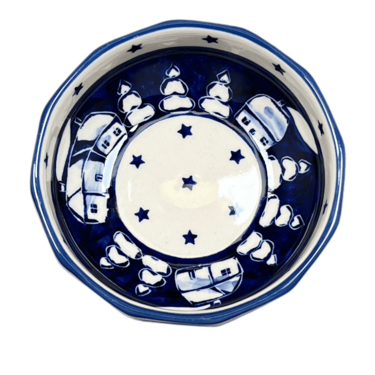 Bowl, Multiangular, 5" in "Winter's Eve" by Manufaktura | M058S-IBZ