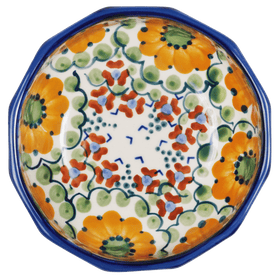 Polish Pottery Multangular Bowl (Autumn Harvest) | M058S-LB Additional Image at PolishPotteryOutlet.com