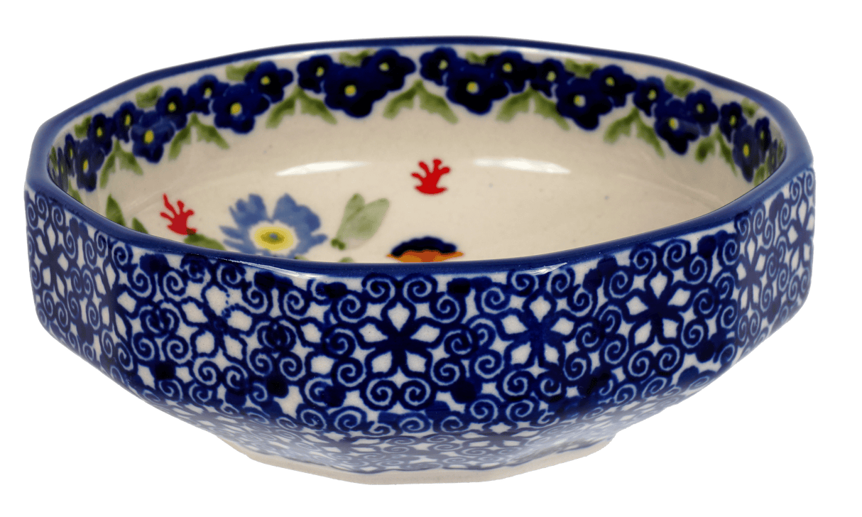 Bowl, Multiangular, 5" in "Floral Fantasy" by Manufaktura | M058S-P260