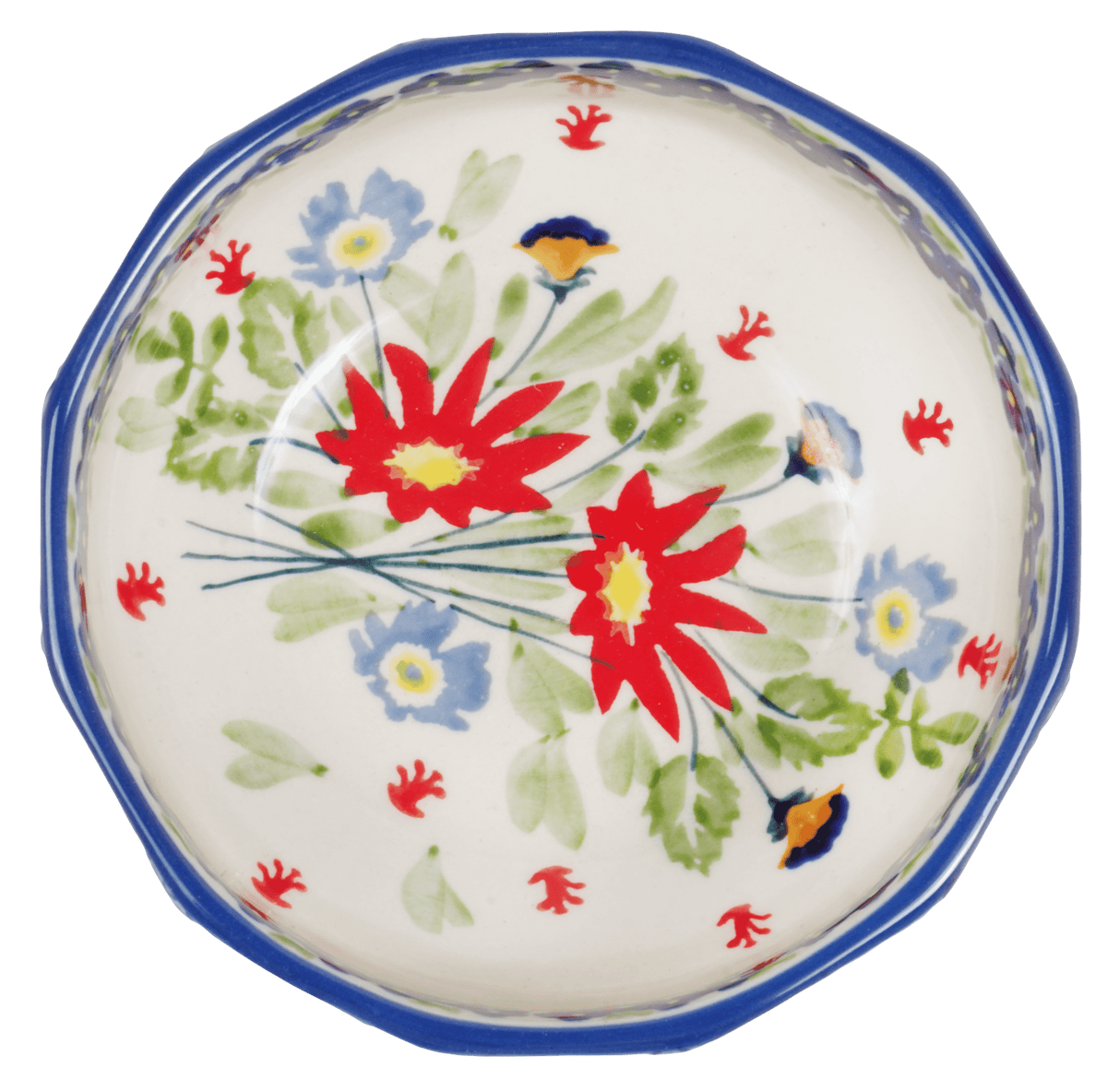 Bowl, Multiangular, 5" in "Floral Fantasy" by Manufaktura | M058S-P260