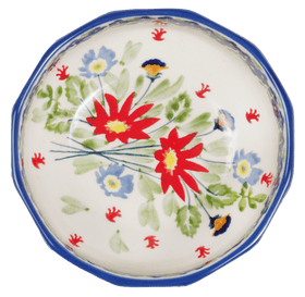 Polish Pottery Multangular Bowl (Floral Fantasy) | M058S-P260 Additional Image at PolishPotteryOutlet.com