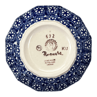 A picture of a Polish Pottery Multangular Bowl (Poppy Persuasion) | M058S-P265 as shown at PolishPotteryOutlet.com/products/multiangular-bowl-poppy-persuasion-m058s-p265
