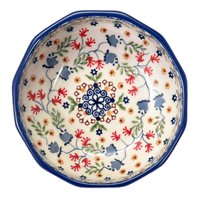 Polish Pottery Multangular Bowl (Wildflower Delight) | M058S-P273 Additional Image at PolishPotteryOutlet.com