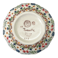 A picture of a Polish Pottery Multangular Bowl (Wildflower Delight) | M058S-P273 as shown at PolishPotteryOutlet.com/products/multiangular-bowl-wildflower-delight-m058s-p273