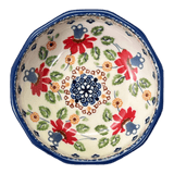 Bowl, Multiangular, 5" in "Mediterranean Blossoms" by Manufaktura | M058S-P274