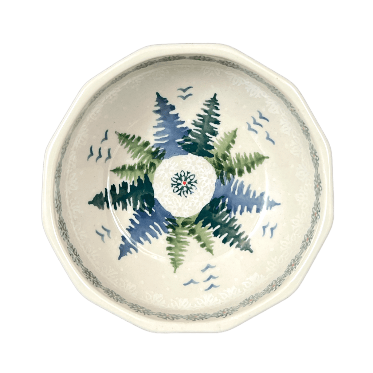 Bowl, Multiangular, 5" in "Pine Forest" by Manufaktura | M058S-PS29