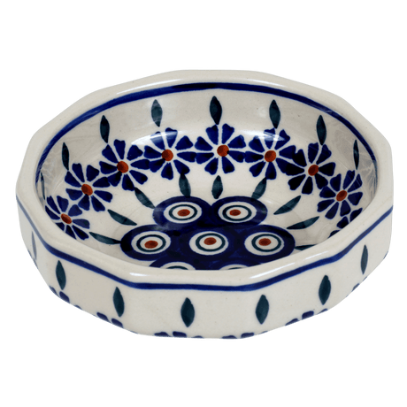 Bowl, Multiangular, 5" in "Floral Peacock" by Manufaktura | M058T-54KK