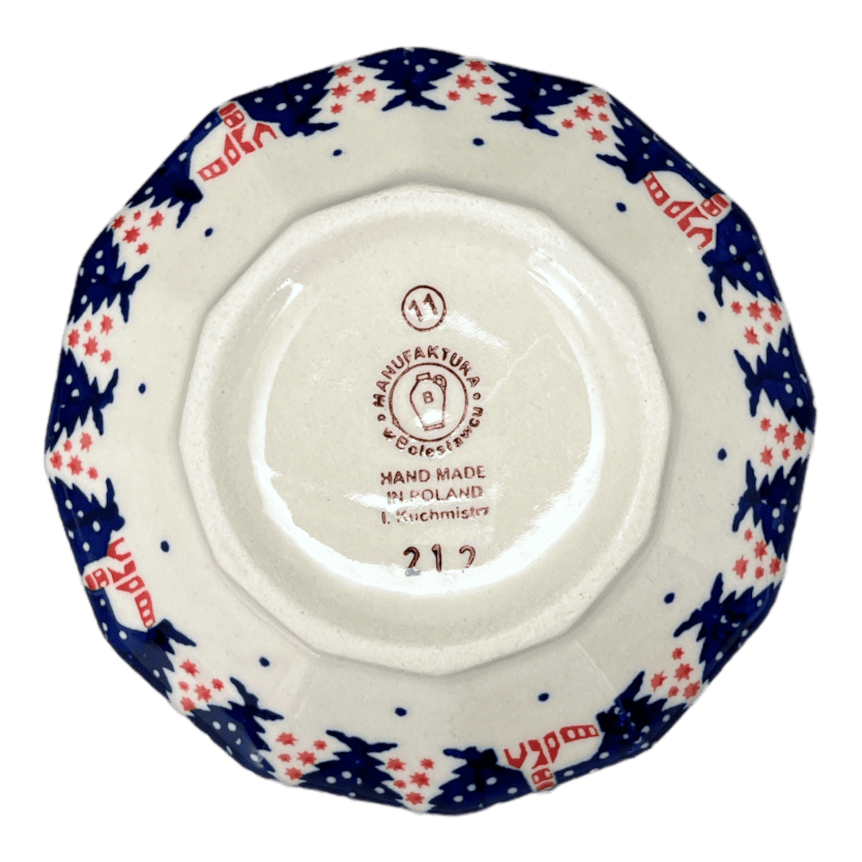 Bowl, Multiangular, 5" in "Christmas Chapel" by Manufaktura | M058T-CHDK