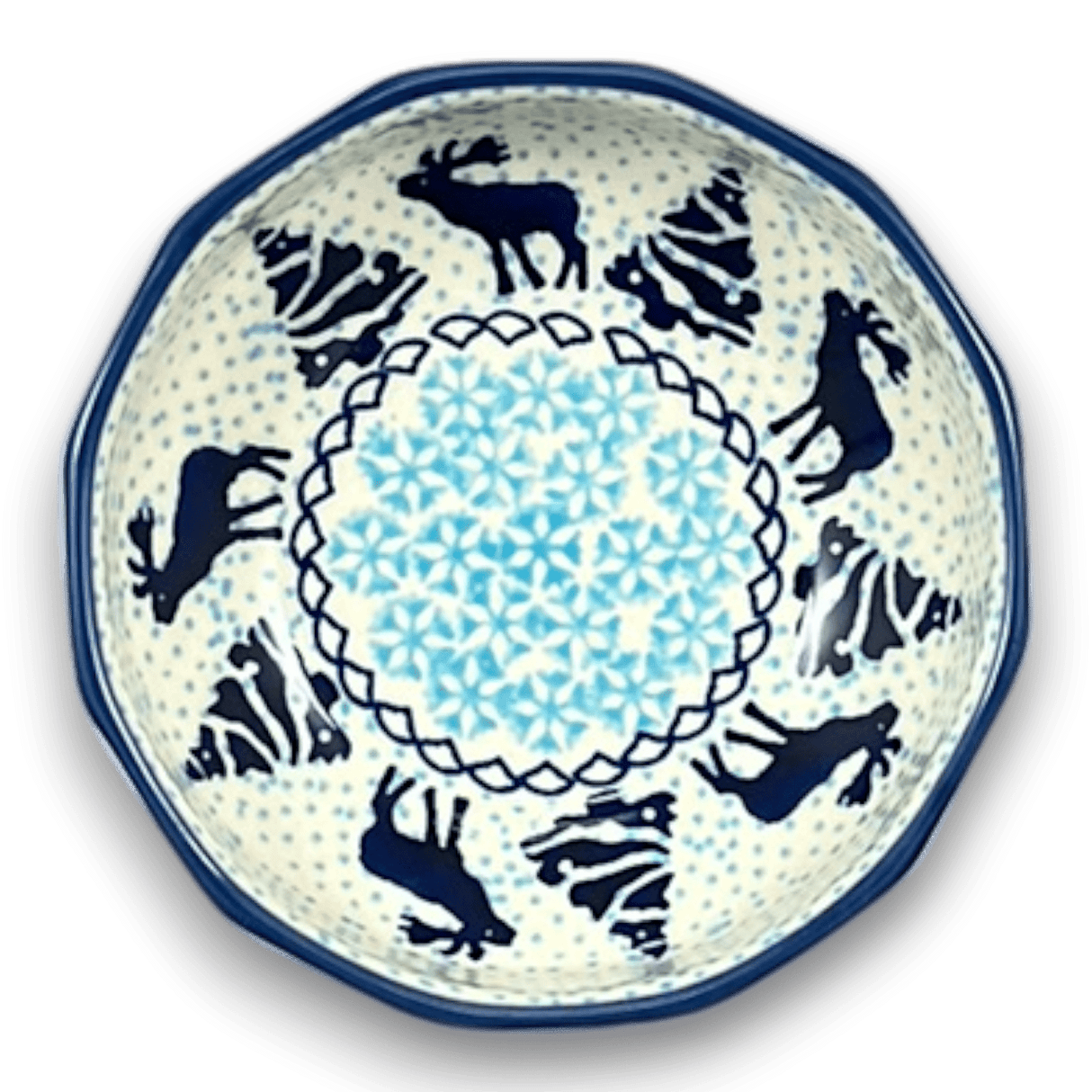 Bowl, Multiangular, 5" in "Peaceful Season" by Manufaktura | M058T-JG24