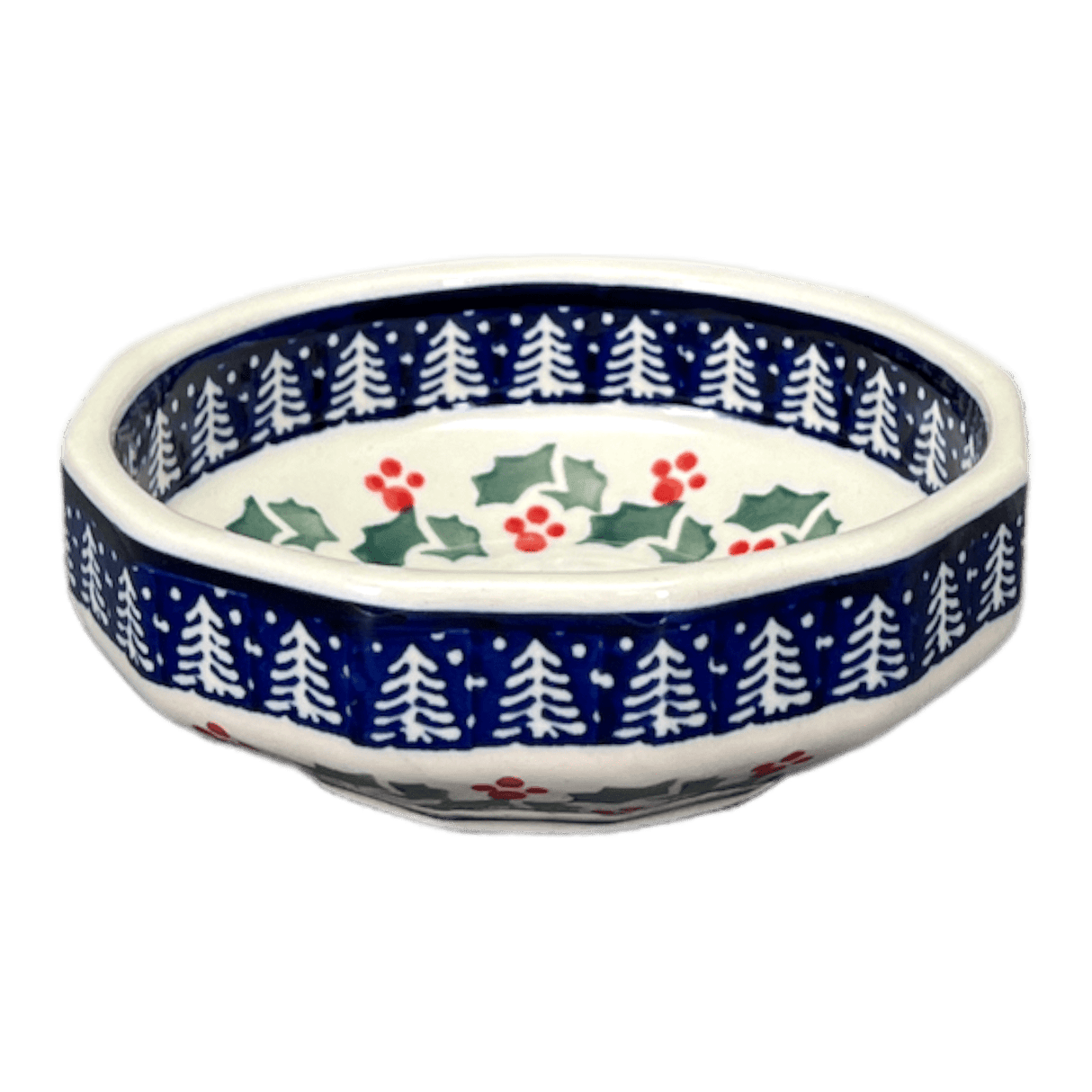 Bowl, Multiangular, 5" in "Holiday Cheer" by Manufaktura | M058T-NOS2