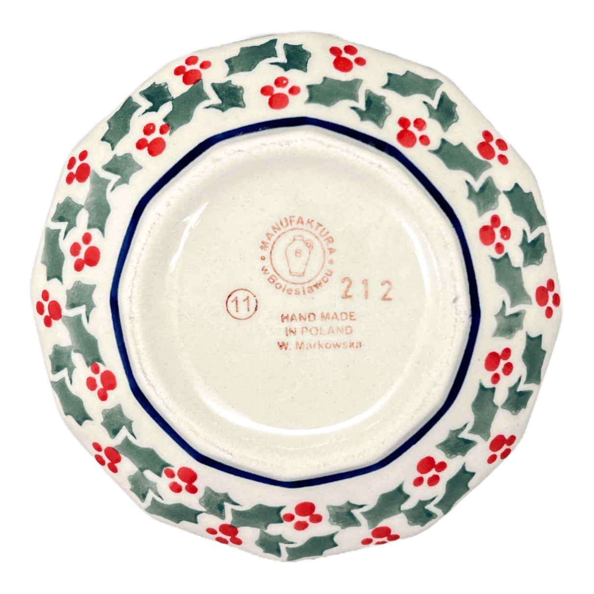 Bowl, Multiangular, 5" in "Holiday Cheer" by Manufaktura | M058T-NOS2