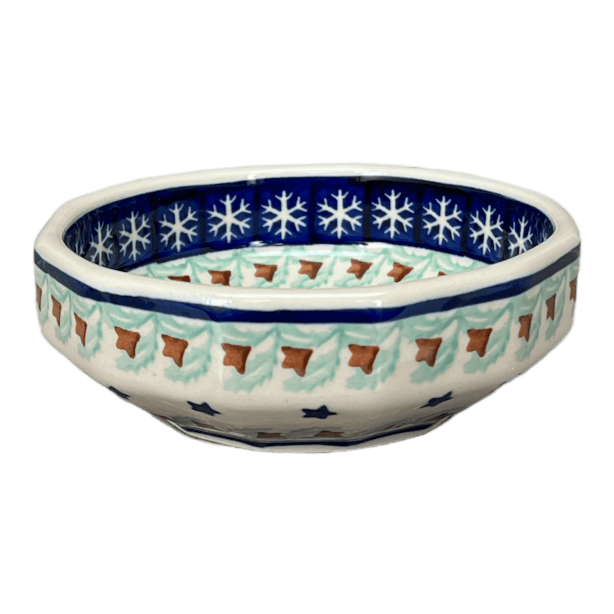 Bowl, Multiangular, 5" in "Starry Wreath" by Manufaktura | M058T-PZG