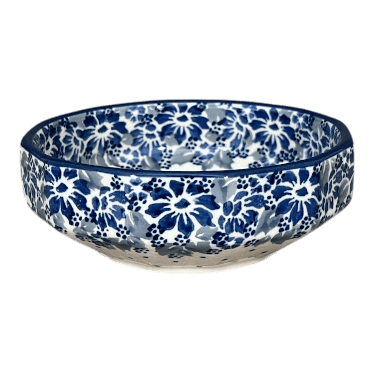 Bowl, Multiangular, 5" in "Winter Hibiscus" by Manufaktura | M058U-JZ42