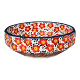 Bowl, Multiangular, 5" in "Floral Revival Red" by Manufaktura | M058U-MCZE