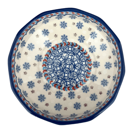 Bowl, Multiangular, 5" in "Snowflake Love" by Manufaktura | M058U-PS01
