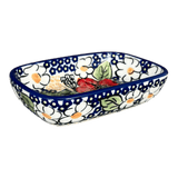 Soap Dish, Rectangular, 5" x 3.25" in "Poppies & Posies" by Manufaktura | M063S-IM02