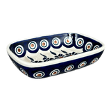 Soap Dish, Rectangular, 5" x 3.25" in "Floral Peacock" by Manufaktura | M063T-54KK